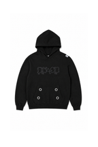 rhinestone calligraphy hoodie