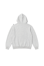applique logo zip hoodie