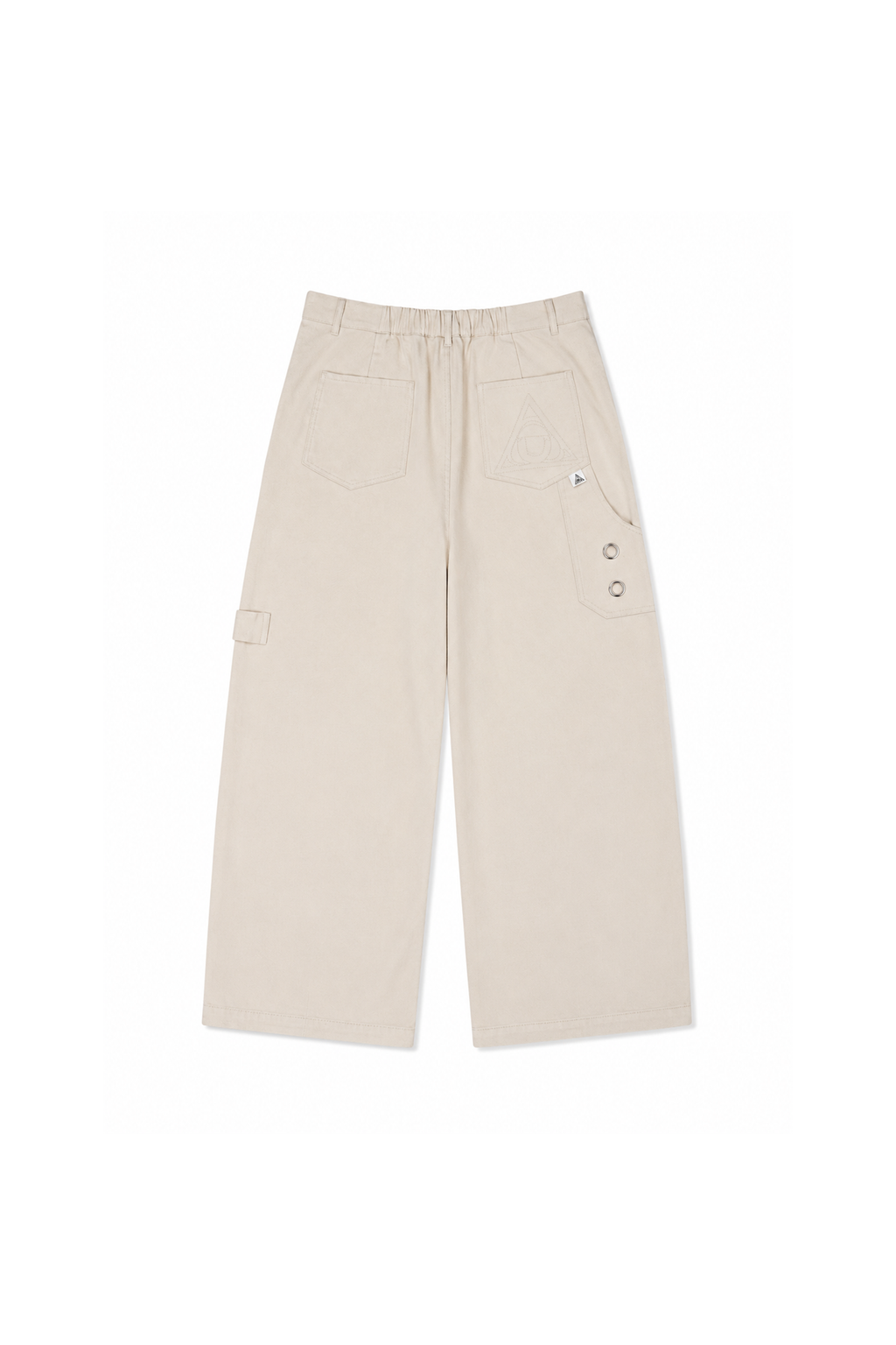 metal eyelet barrel pants