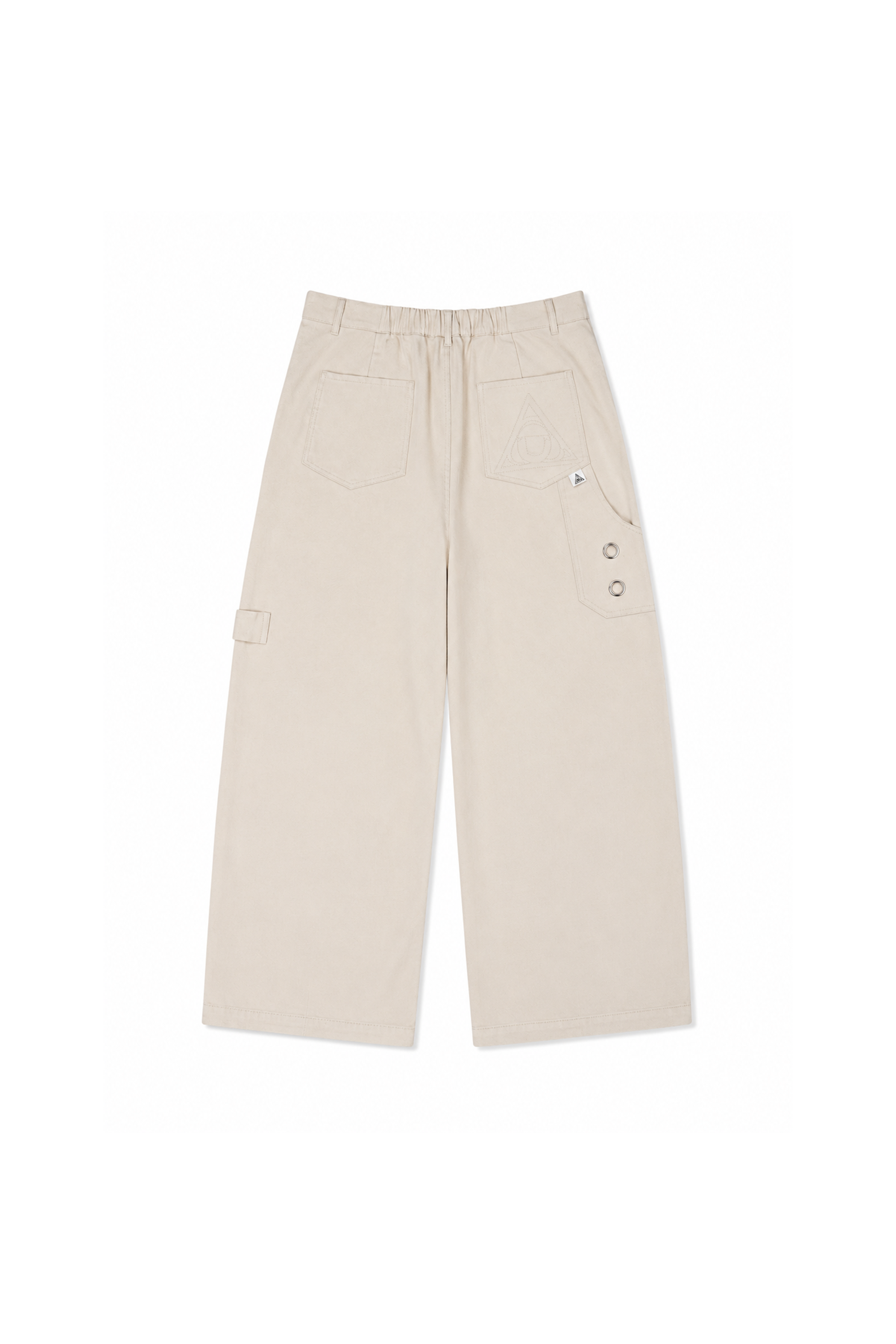 metal eyelet barrel pants