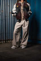 metal eyelet barrel pants