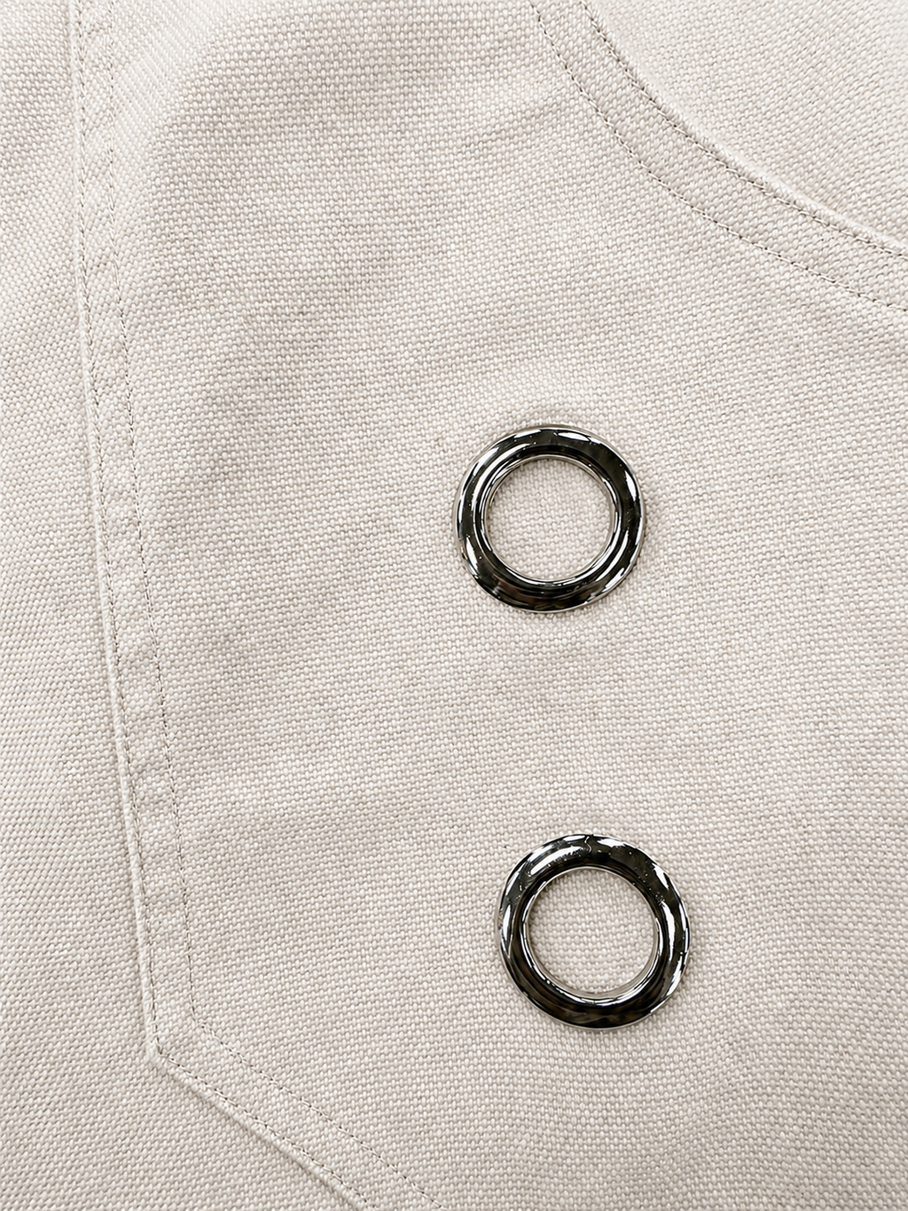 metal eyelet barrel pants