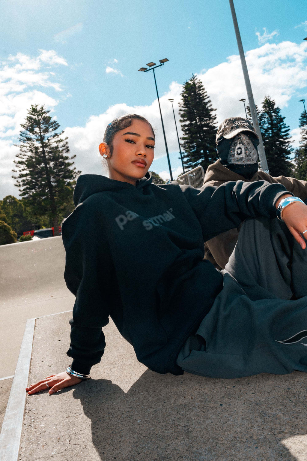 printed logo hoodie