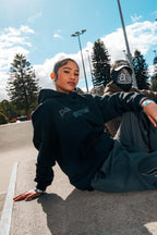 printed logo hoodie