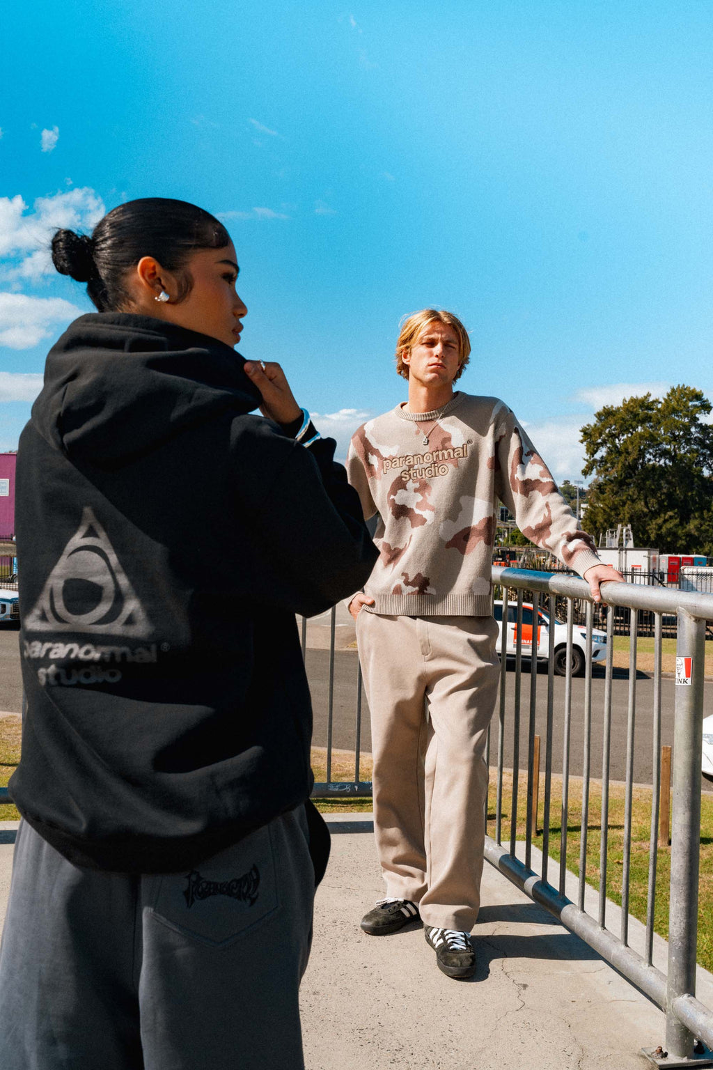 printed logo hoodie