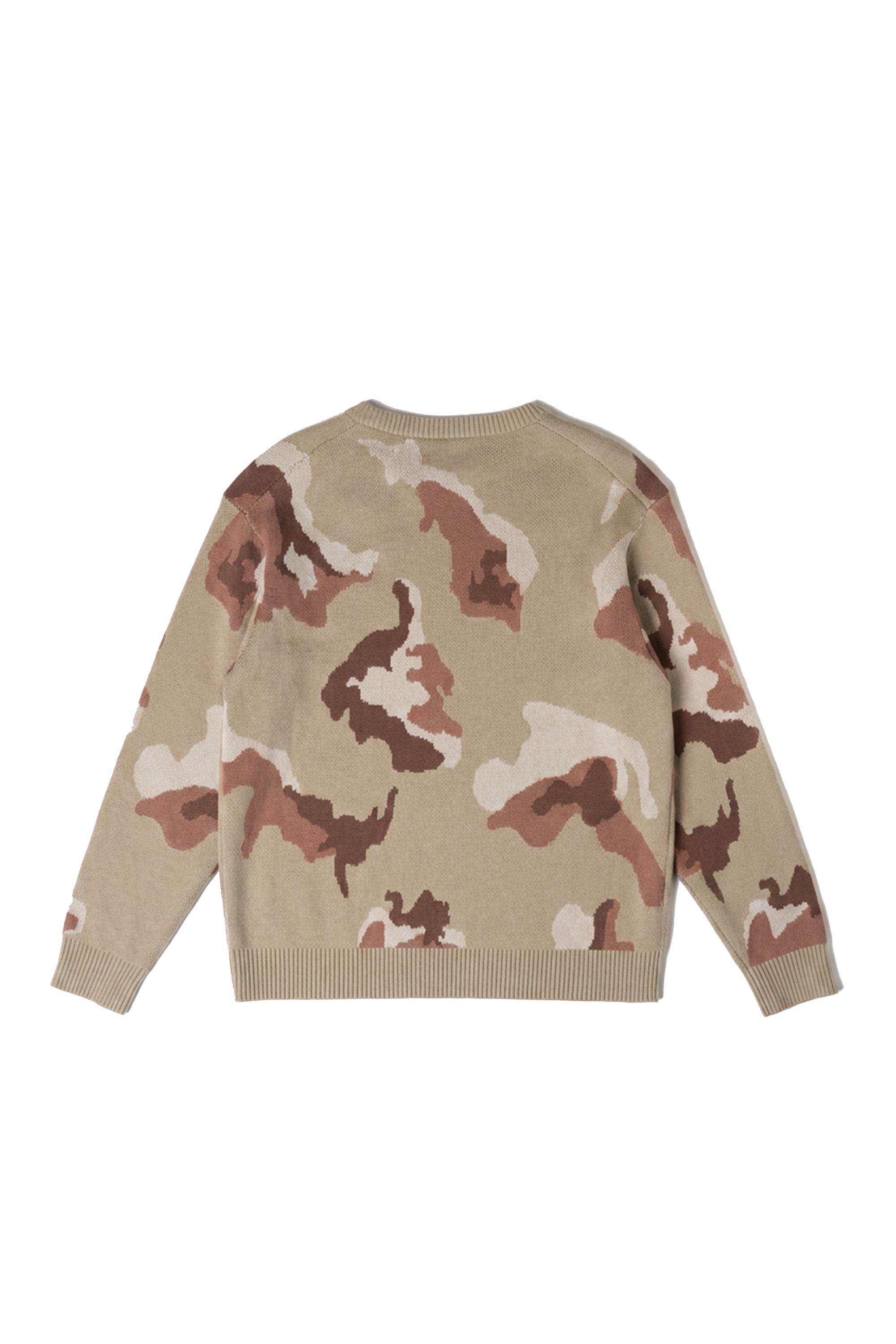 camouflage khaki applique logo knit