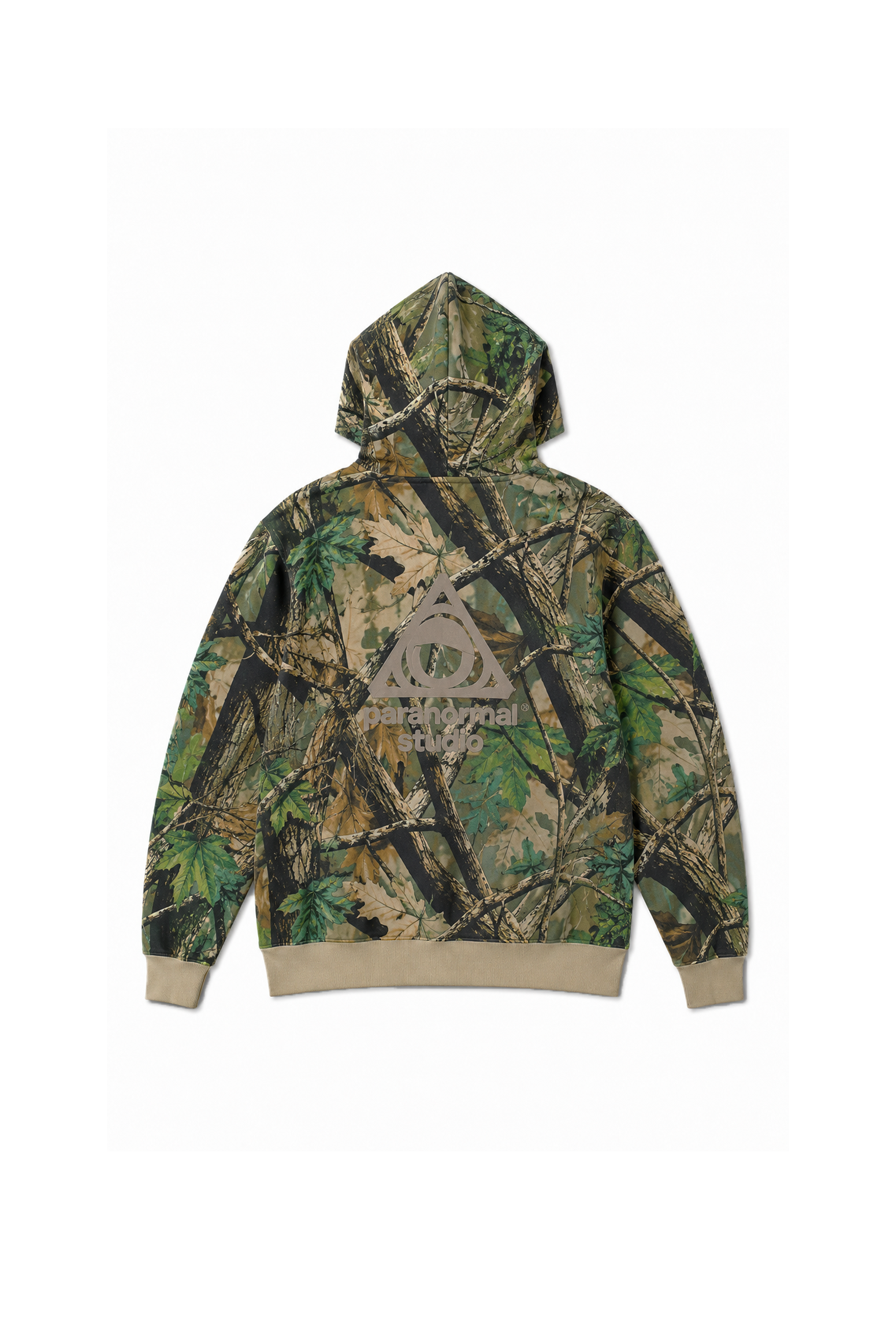 real tree camo printed logo hoodie