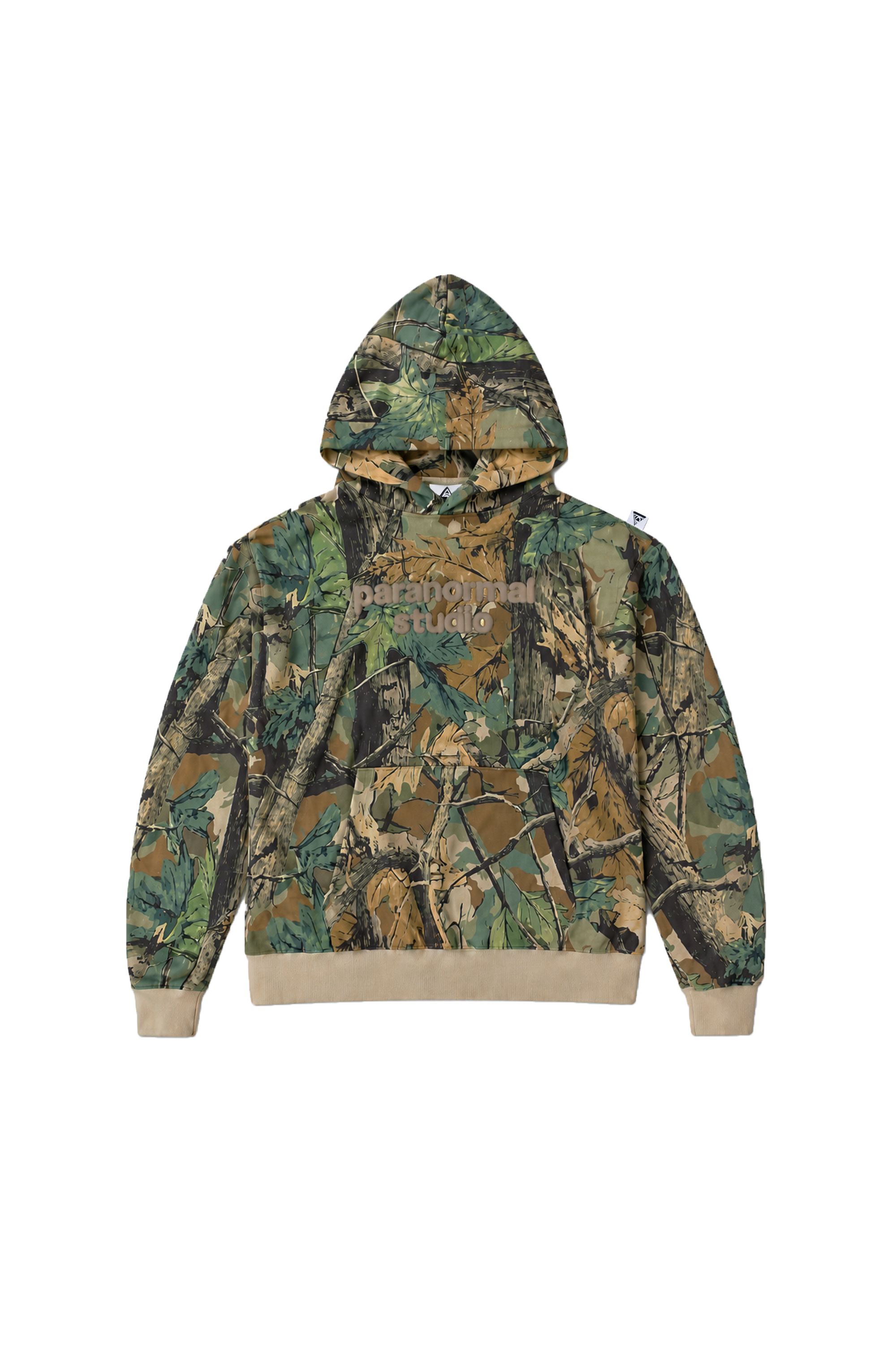 real tree camo printed logo hoodie