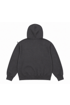 tribal applique & print zip hoodie