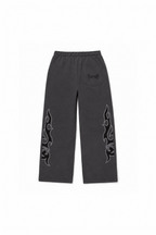 tribal applique & print wide sweatpants