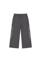 tribal applique & print wide sweatpants