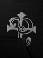 sleepy eye crossed hoodie