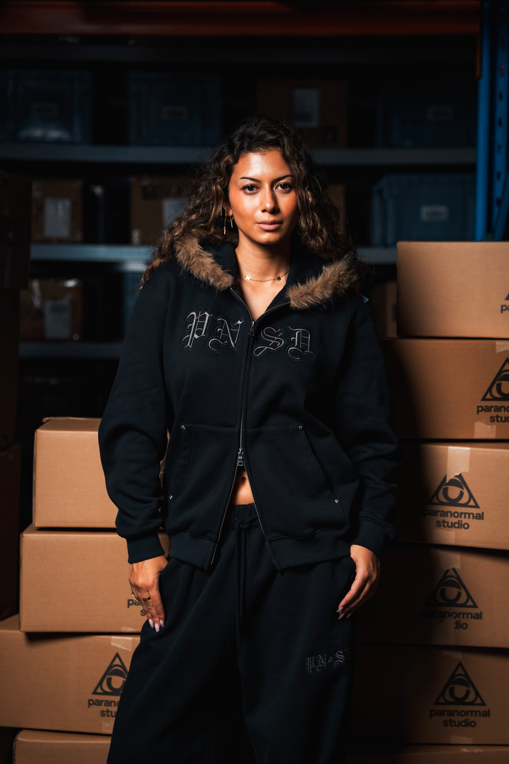 fured zip hoodie