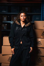 fured zip hoodie