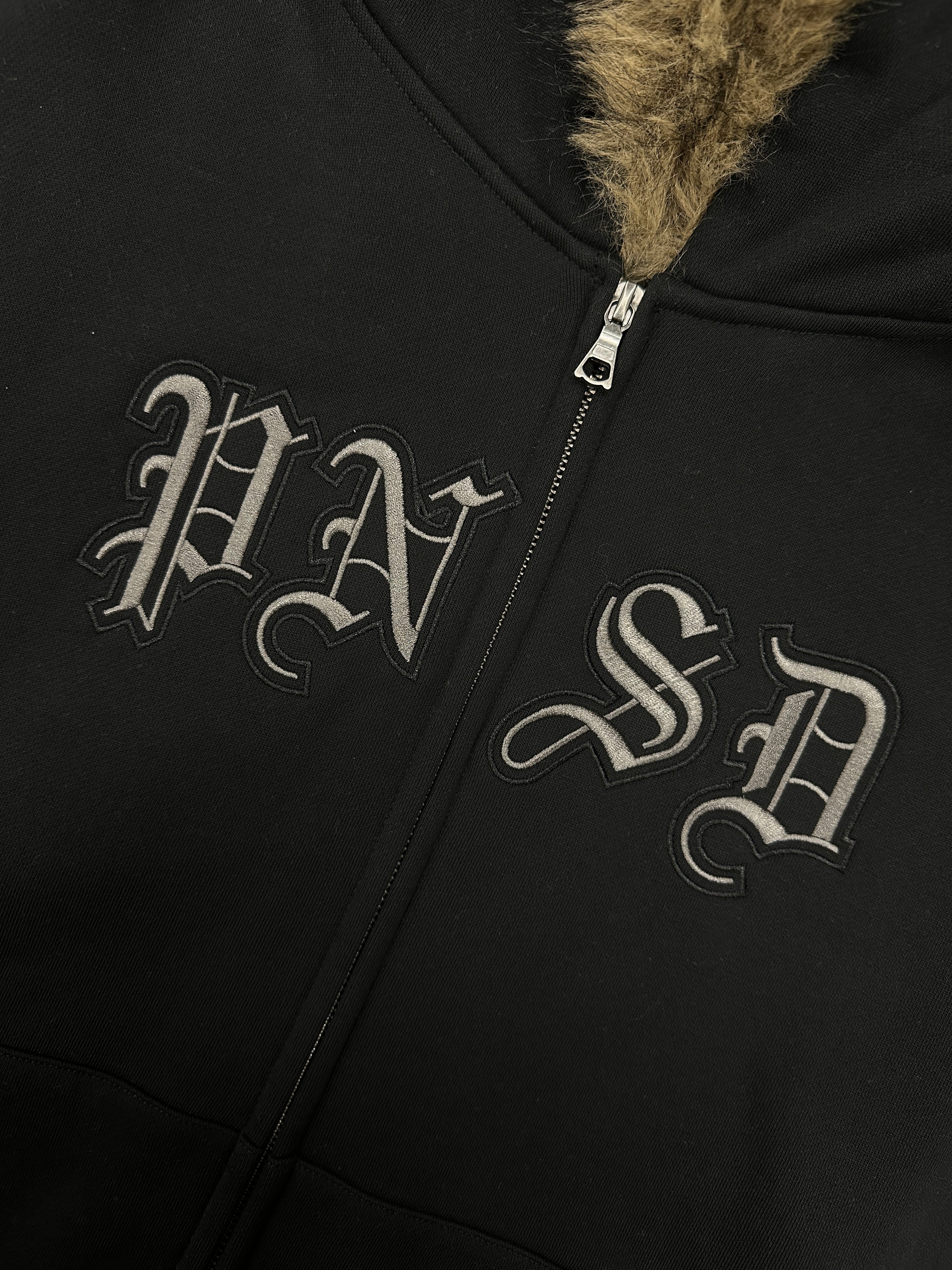 fured zip hoodie