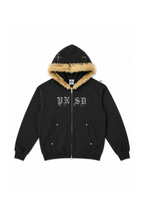 fured zip hoodie