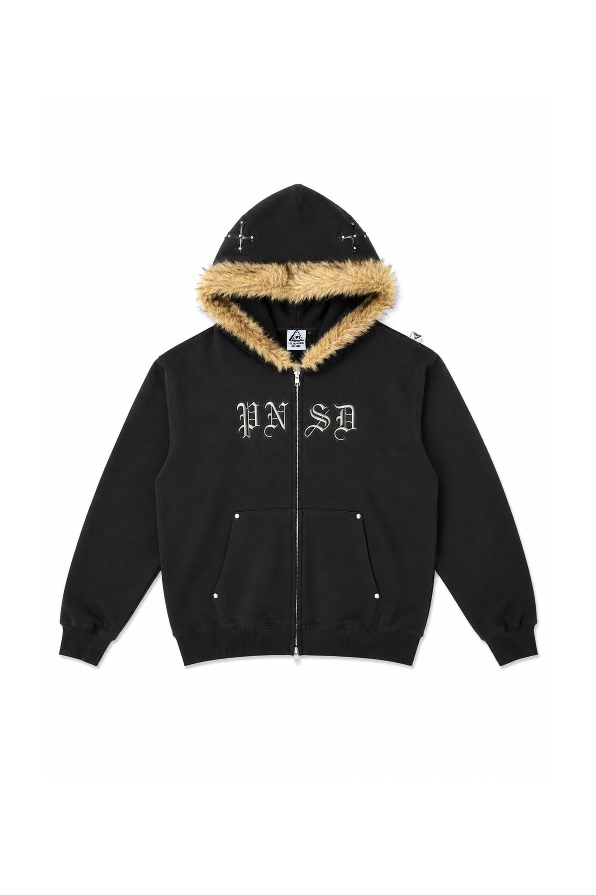 fured zip hoodie
