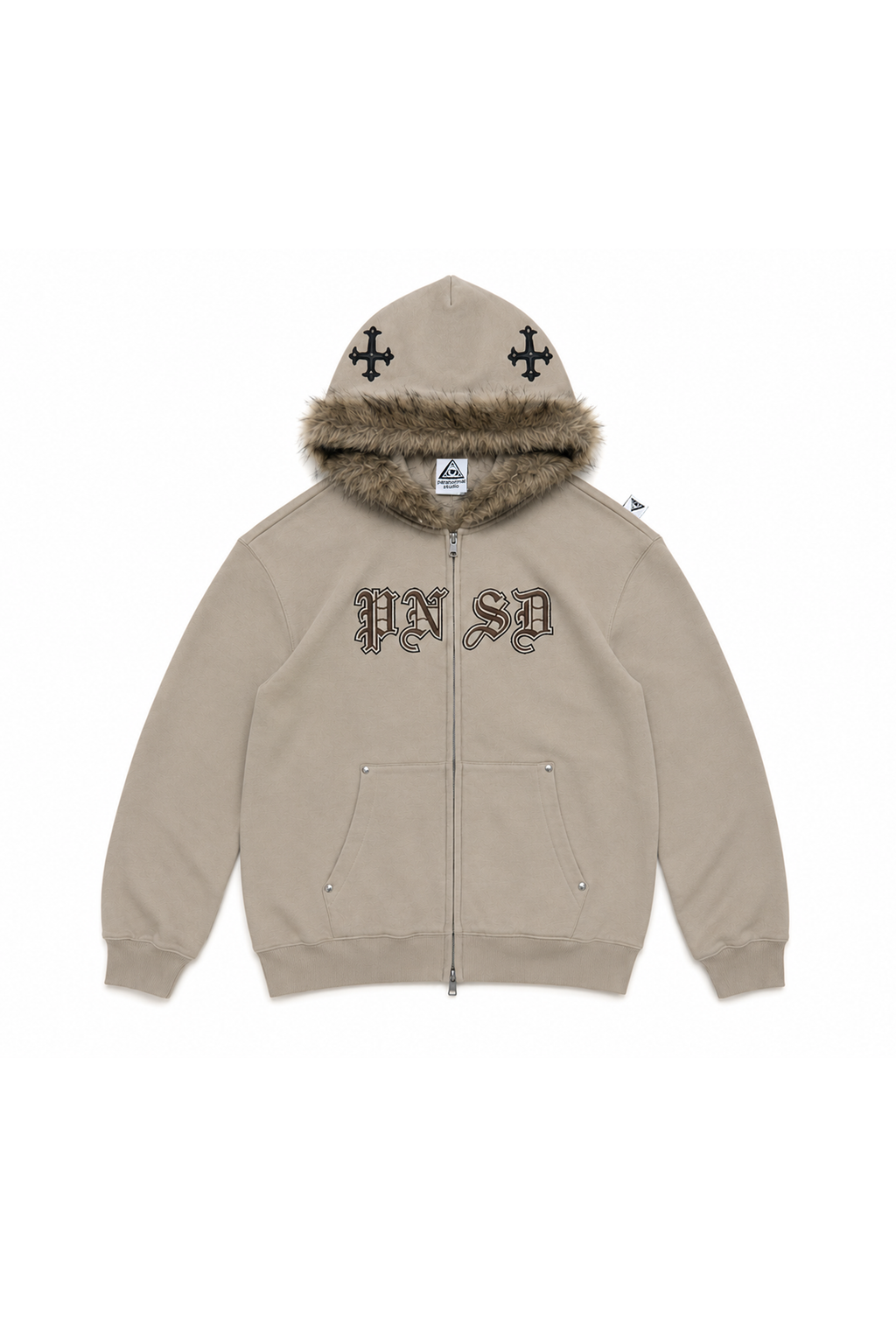 fured zip hoodie