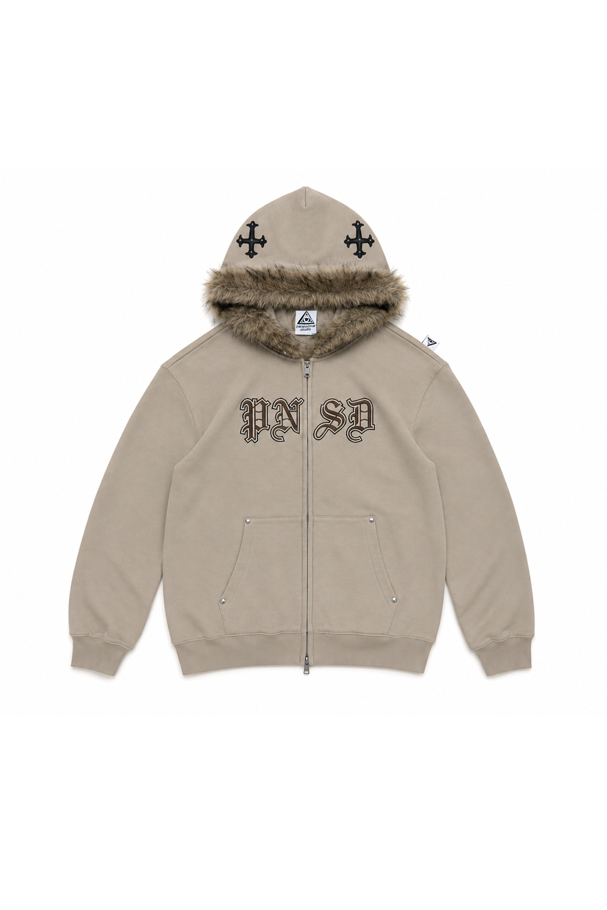 fured zip hoodie