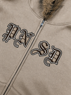 fured zip hoodie