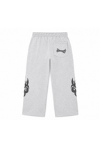 tribal applique & print wide sweatpants