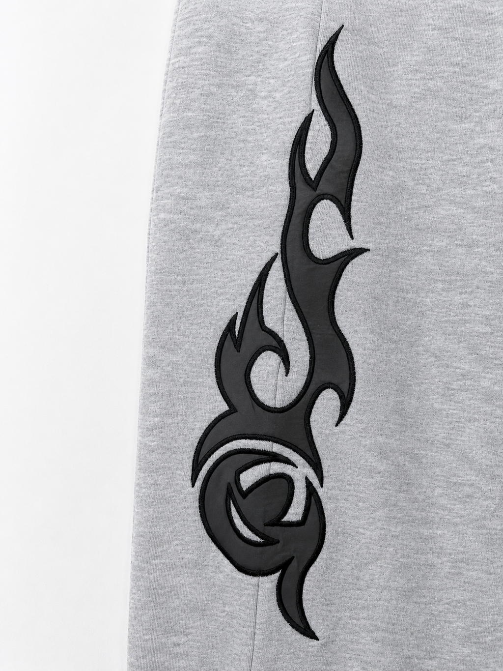 tribal applique & print wide sweatpants