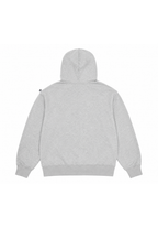 tribal applique & print zip hoodie